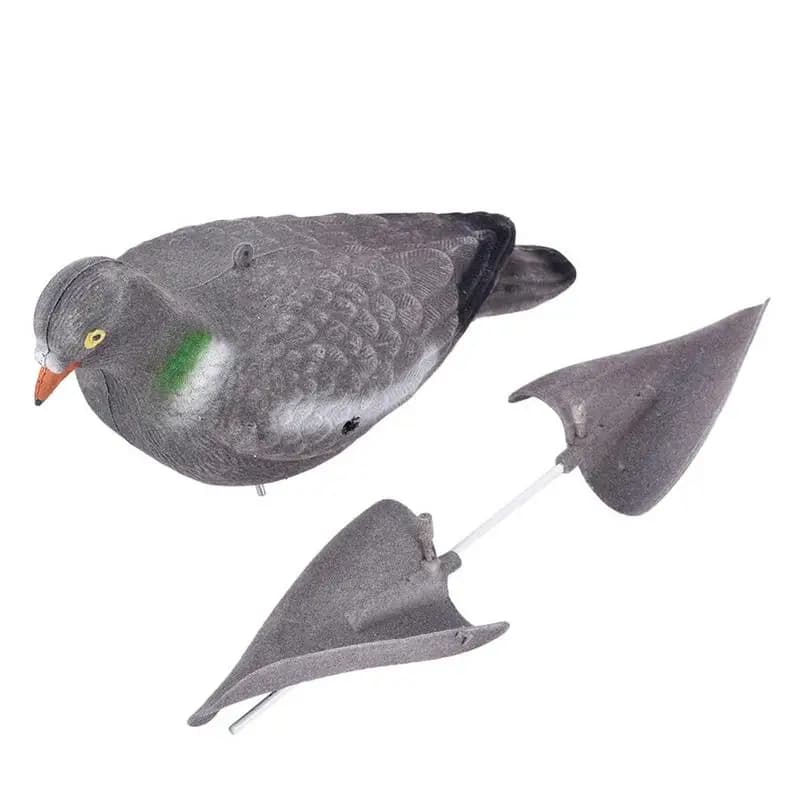 Leurre colombe volant réaliste à propulsion éolienne - Appât de chasse peint pour jardin et extérieur