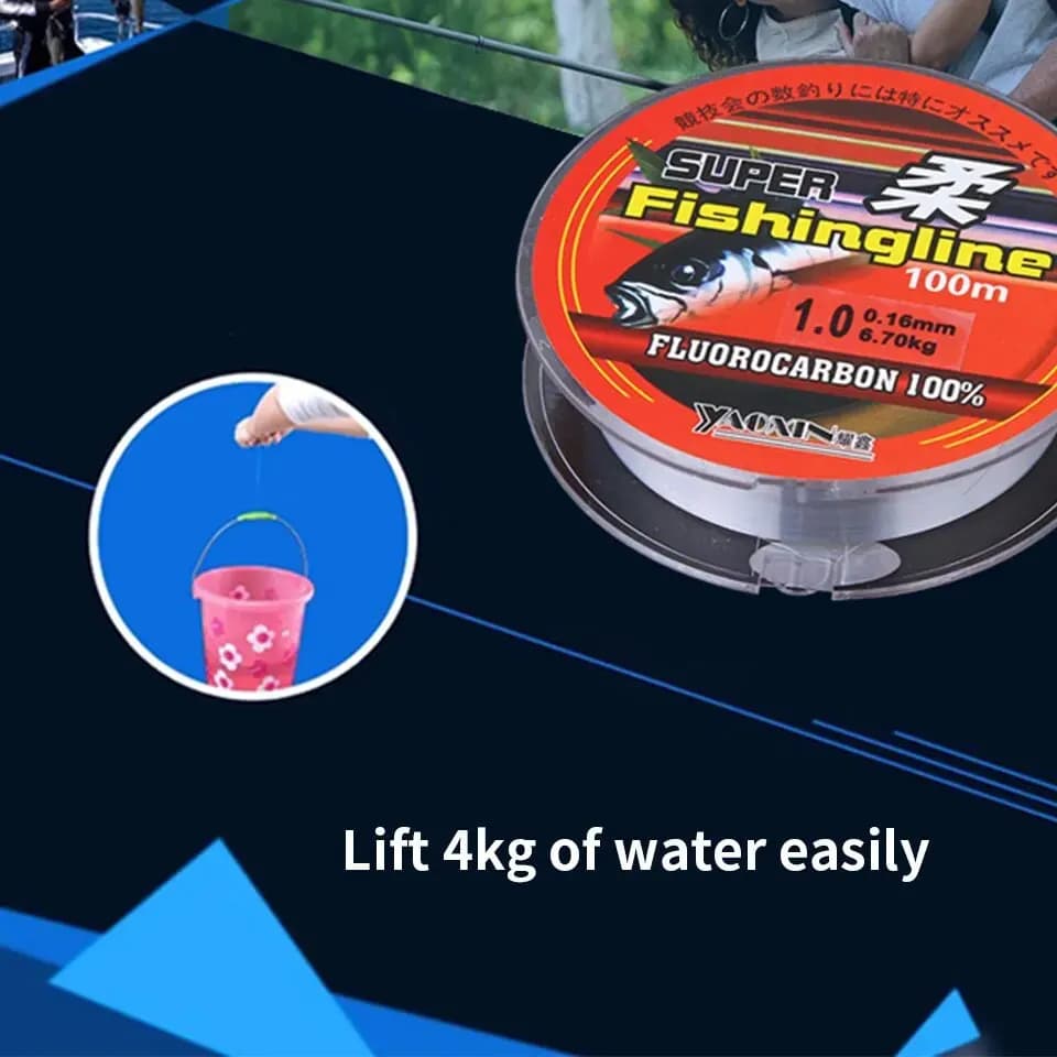 Ligne de pêche nylon transparente Super Strong 500m pour eau douce et mer - 0.18mm à 0.23mm