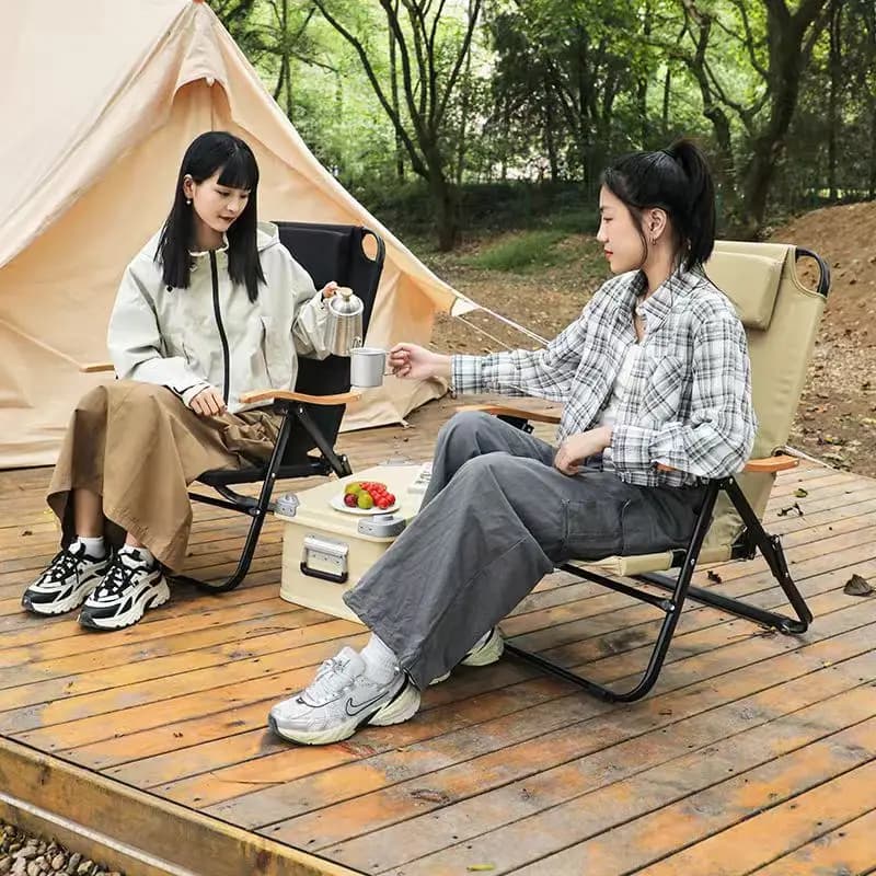 Chaise camping Kermit dossier haut réglable 5 positions pliante légère pêche plage