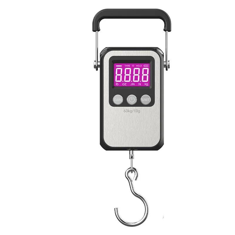 Balance digitale portable 60kg/10g rechargeable USB pour pêche et bagages - Pèse-électronique polyvalent précis