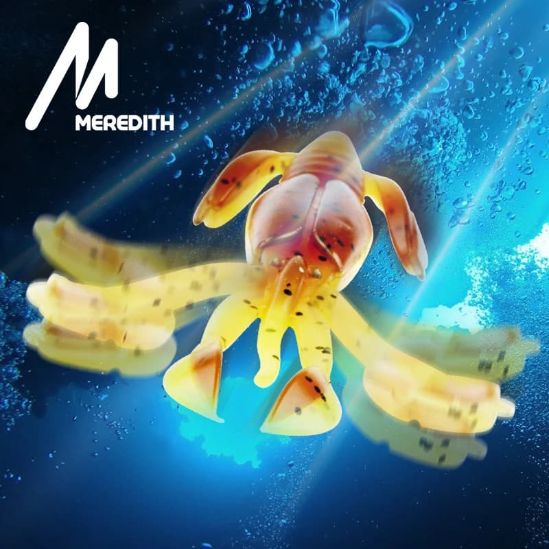 Leurres souples MEREDITH Crazy Flapper 70mm - 10 leurres silicone crevette pour pêche du bar et carnassiers