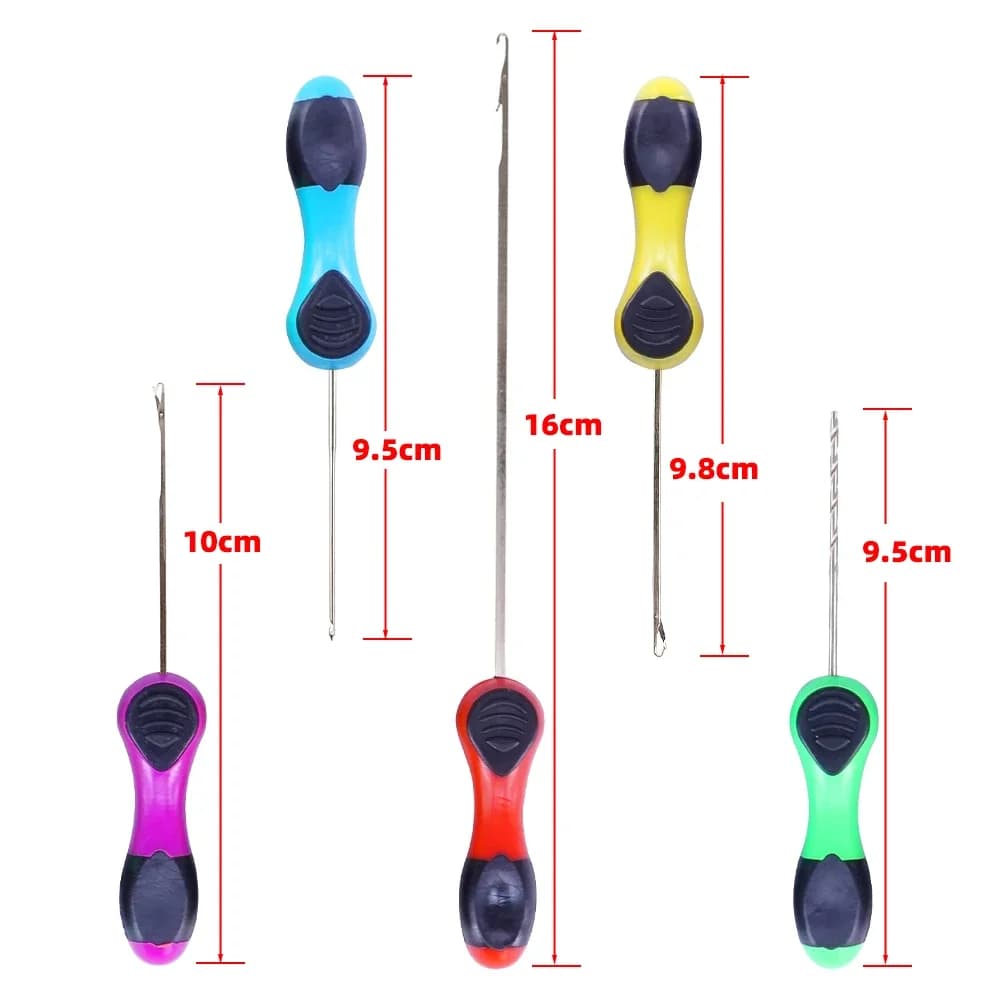 Kit de 5 aiguilles à appâts pour la pêche à la carpe, montages pop up boilie