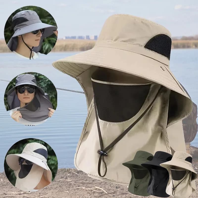 Chapeau de pêche à large bord protection UV séchage rapide et respirant pour l'été