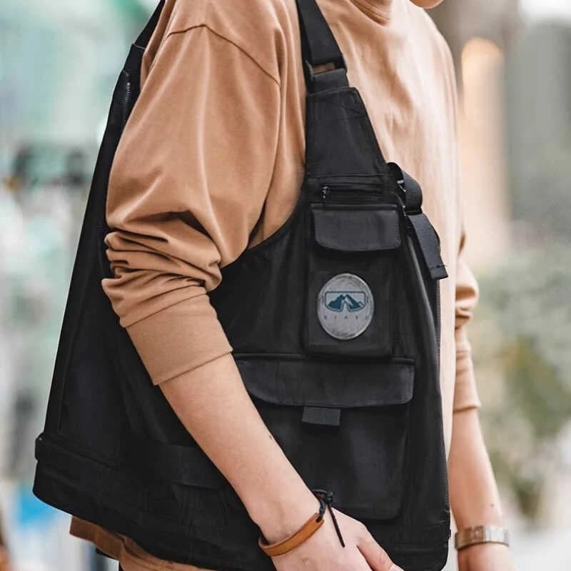 Veste de pêche fonctionnelle avec bretelles et poches, légère et stylée pour hommes été extérieur