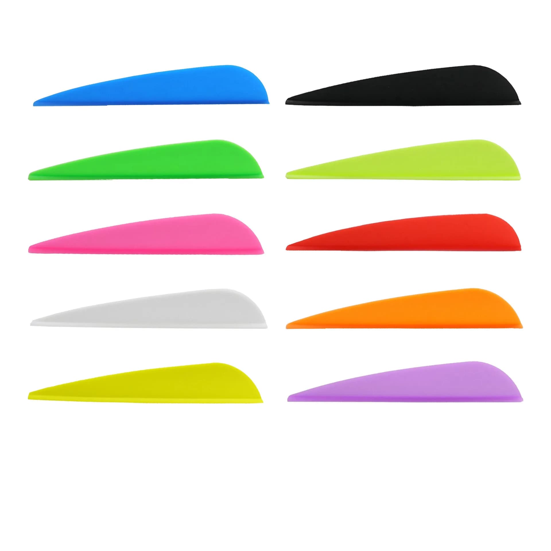 50 empennages en caoutchouc pour flèches - Empennages de 2 à 5 pouces pour pêche à l'arc et chasse