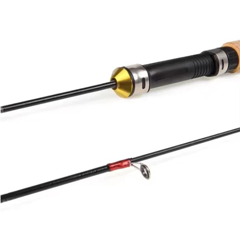 Mini canne télescopique crevettes 60cm carbone pour pêche glace et précise - Ultra compacte