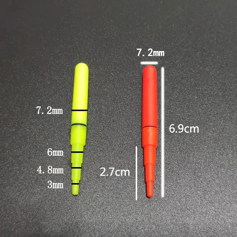Bâtons luminescents LED rouge/vert 20 pièces pour pêche de nuit - accessoires flotteurs CR425