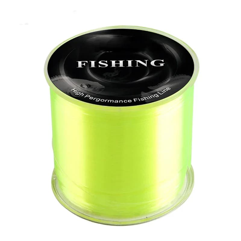 Ligne de pêche 500M nylon 100% super résistant multifilament non fluorocarbone pour tous poissons