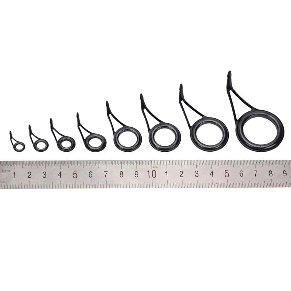 Kit réparation canne à pêche 8 anneaux céramique haute résistance 6-30mm pour guide carbone ovale accessoires