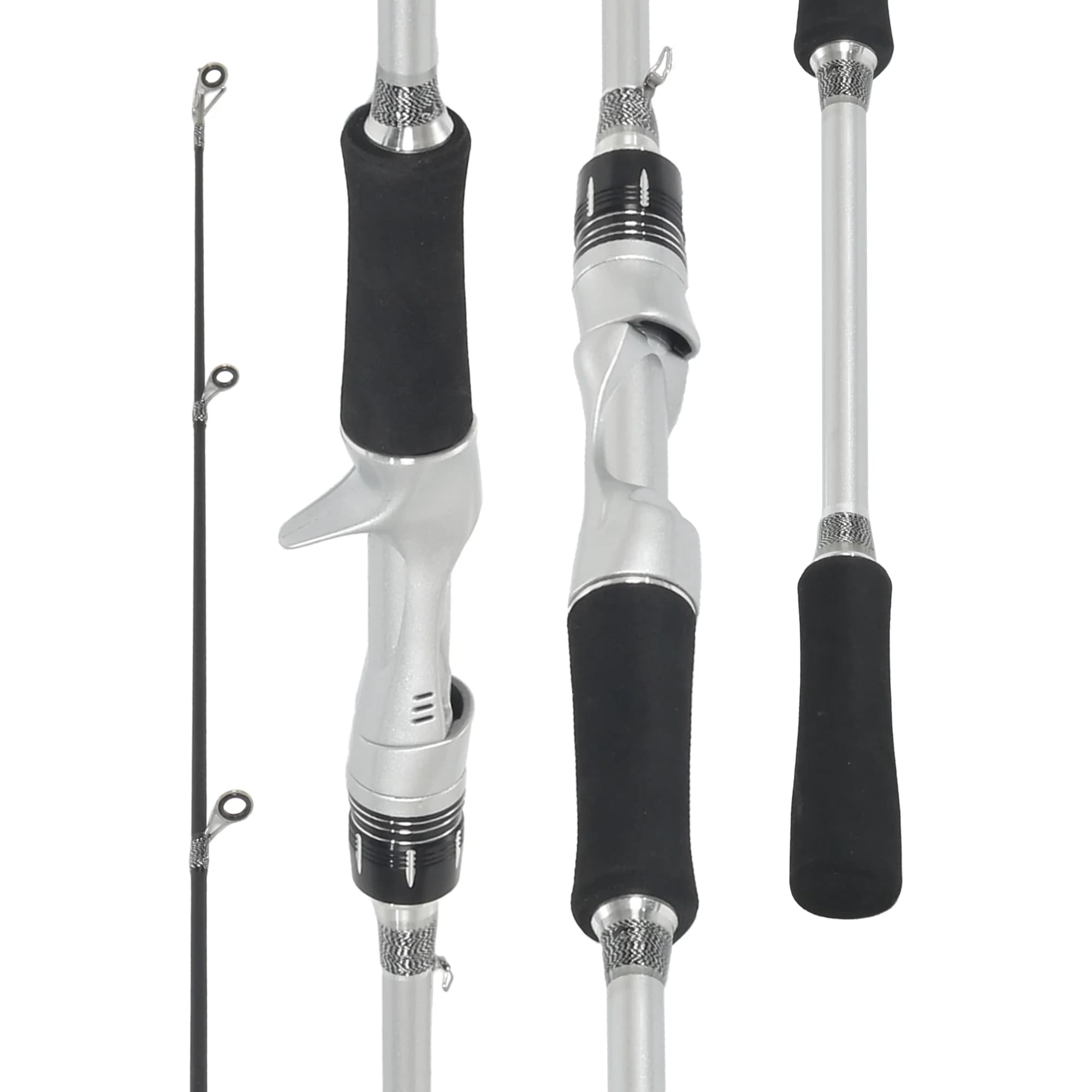 Canne à pêche carbone BAKAWA M Power 1.8m 1.65m spinning casting pour la pêche de la carpe et leurres