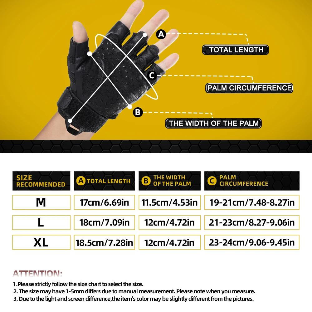 Gants tactiques sans doigts coque dure sports paintball airsoft pêche chasse vélo anti-dérapage