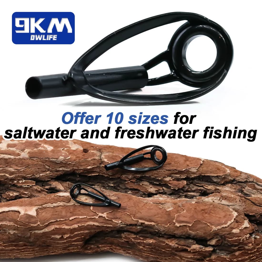 Kit réparation anneaux canne pêche céramique inox résistant eau douce mer remplacement guide fil