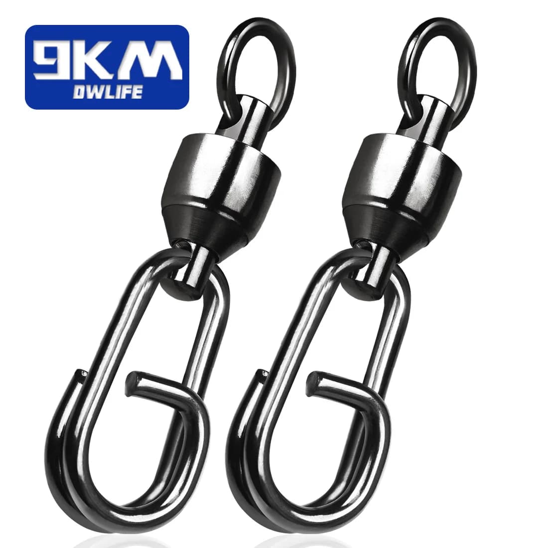 Émerillons snap 9KM 25-100 pièces roulement billes clip power pêche carpe leurres mer