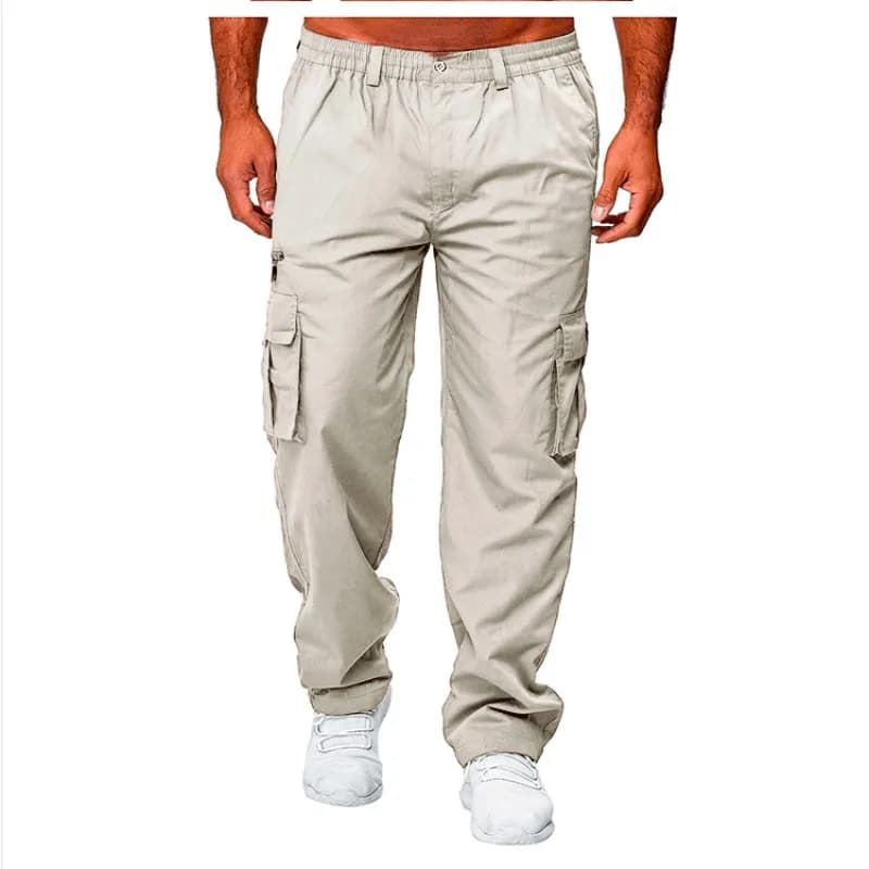 Pantalon travail élastique multi-poches pêche confortable polyvalent hommes outdoor