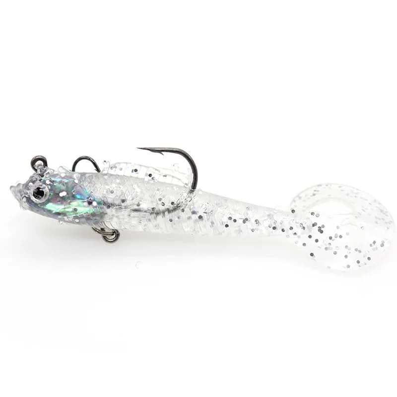 6 leurres souples avec queue nageuse pour bar et carpe, appâts artificiels en silicone pour pêche au leurre