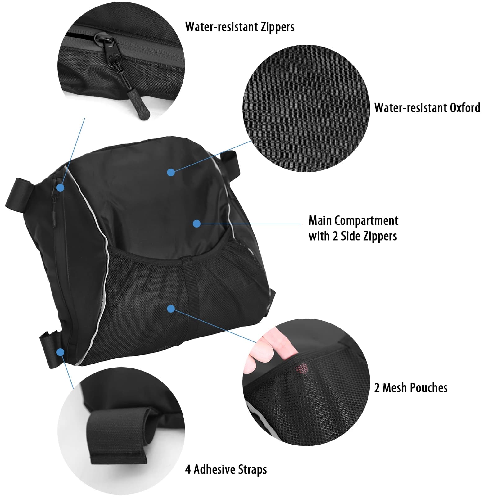 Sac de rangement kayak étanche - organisateur mesh pour équipements de pêche et accessoires nautiques