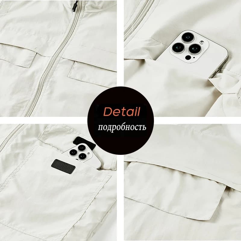 Veste sans manches pêche homme été respirante multi-poches cargo loose décontractée