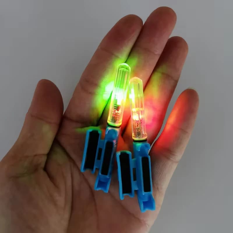 Kit 2 lampes électroniques pour scion canne pêche nuit - capteur sensible alarme roche