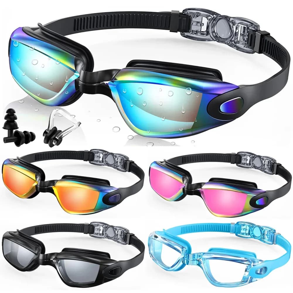 Lunettes de natation Panda professionnelles waterproof - Anti-buée 100% UV sans fuite - Adulte