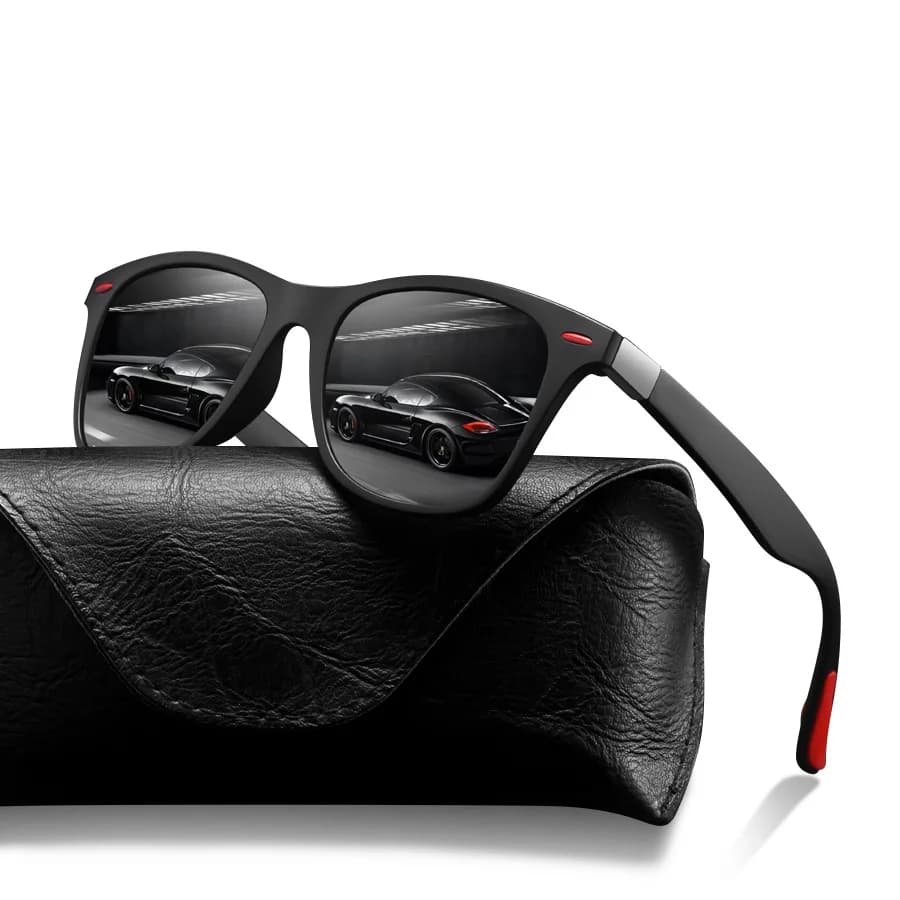 Lunettes de soleil carrées vintage rivetées pêche - Design luxe marque designer conduite homme femme
