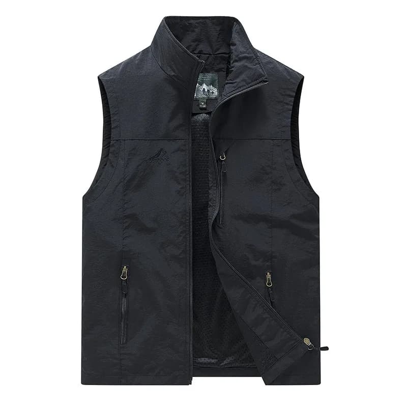 Veste légère homme printemps pêche photographie loisirs extérieur décontractée sans manches