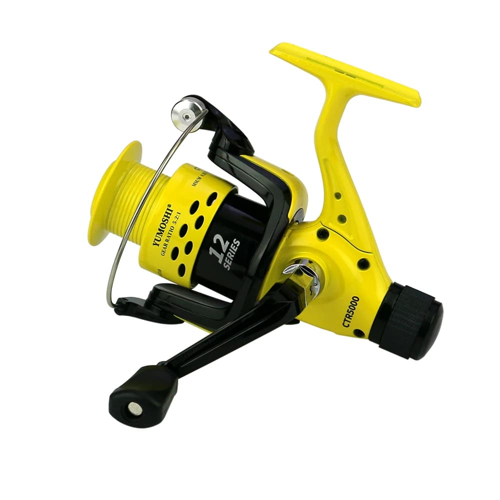 Moulinet Pêche CTR2000-7000 12BB 5.5:1 - Roue Pliante avec Frein Arrière pour Poissons Combatifs