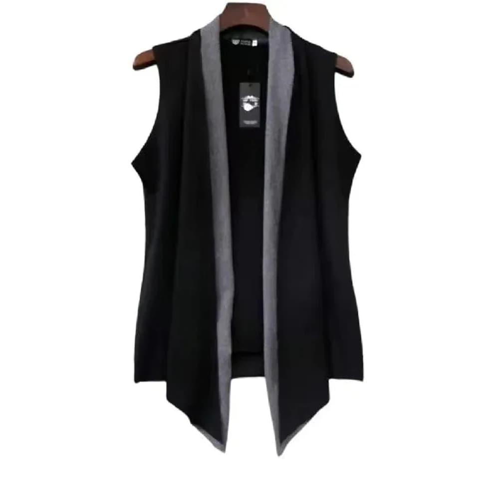 Veste cardigan unisex streetwear épurée 2025, coupe slim et couleurs sombres pour un style campus tendance