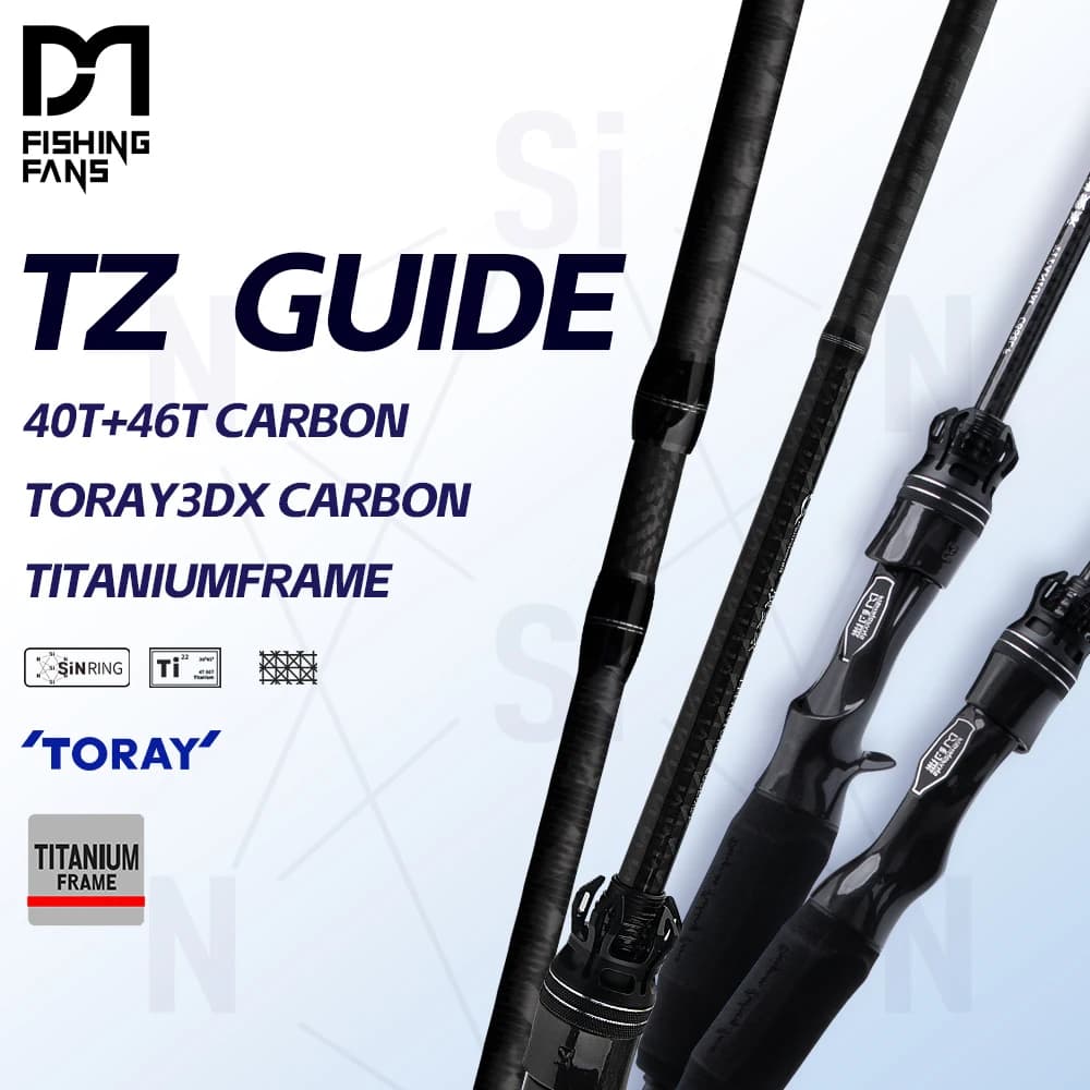 Canne pêche légère FISHINGFANS 46T carbone titane 4 axes Toray EVA pour pêche fine et précise