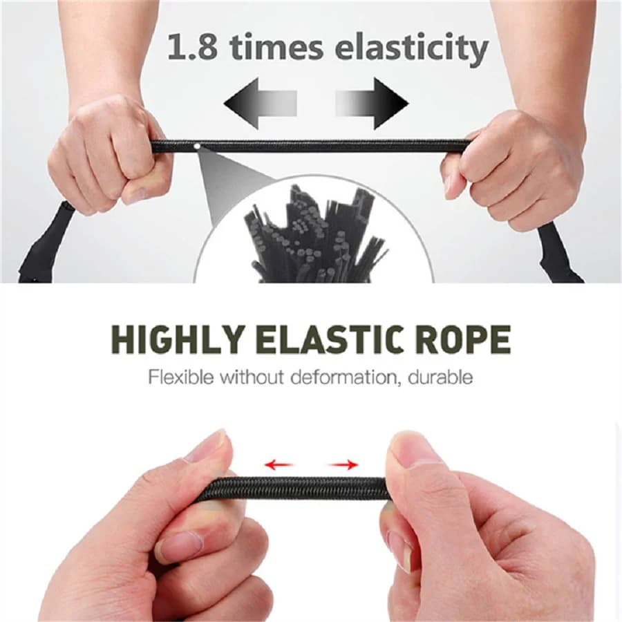 Cordes élastiques de 30 à 210cm pour fixation matériel pêche - Hooks rouges pour bateau et équipement