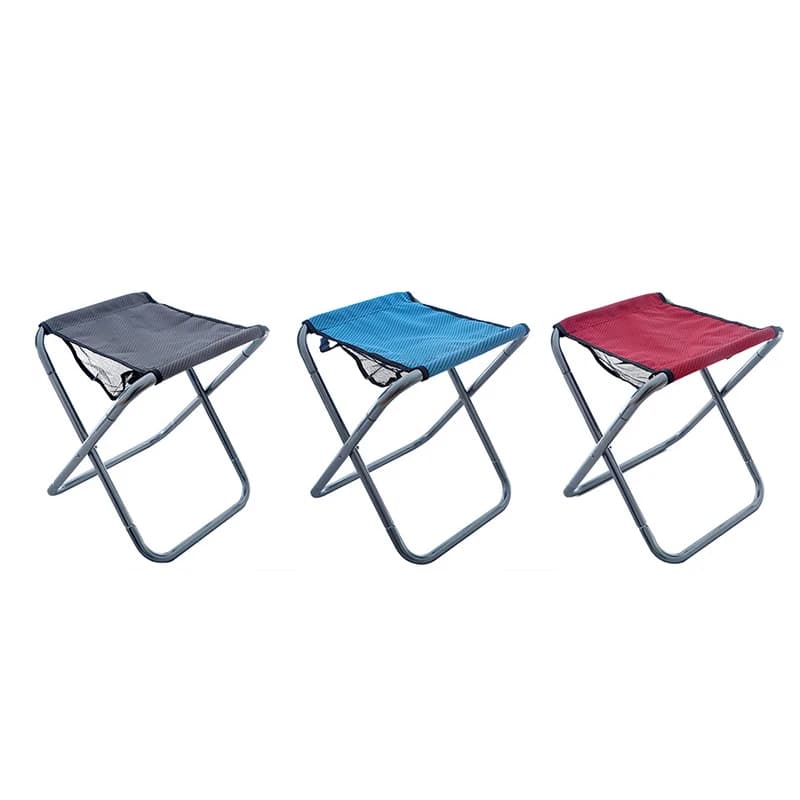 Tabouret aluminium ultra-léger pliant pêche camping - Siège compact randonnée voyage pique-nique