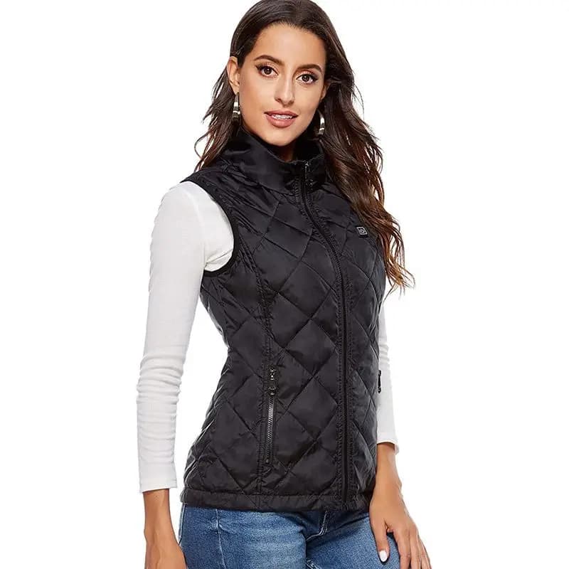 Veste chauffante femme 9 zones graphene pour camping et sport chauffage USB manteau hiver