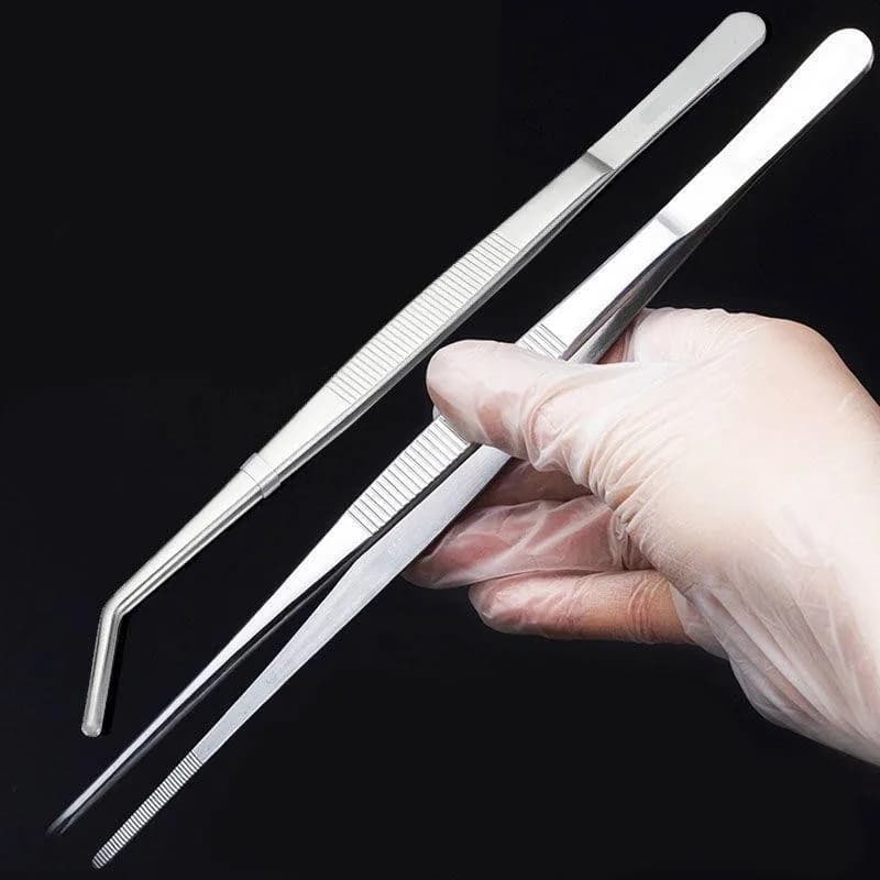 Pince coudée multifonction inox aquarium nourrissage animaux pêche sans glissement longue