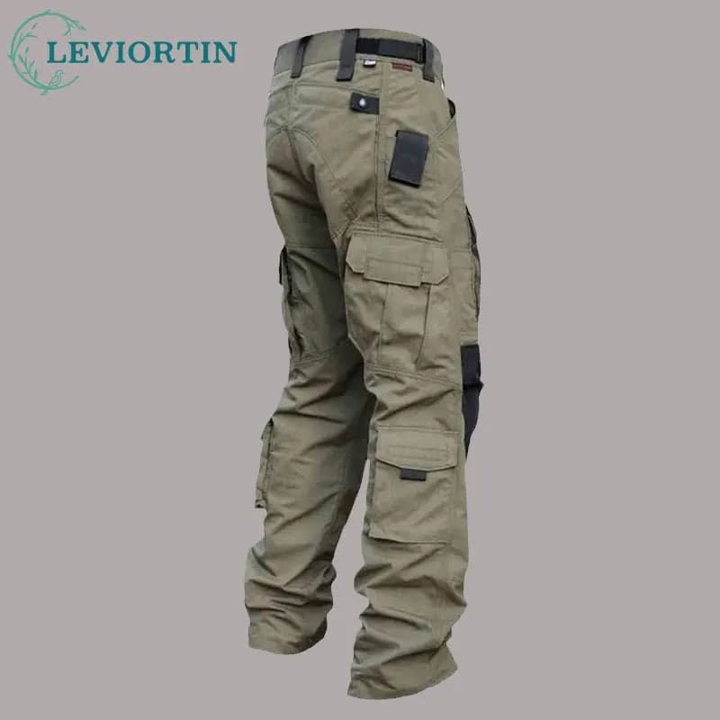 Pantalon cargo militaire résistant pêche travail randonnée hommes outdoor multi-poches