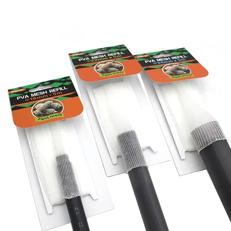 5m maille PVA recharge pêche carpe soluble eau sac appât feeder moderne équipement