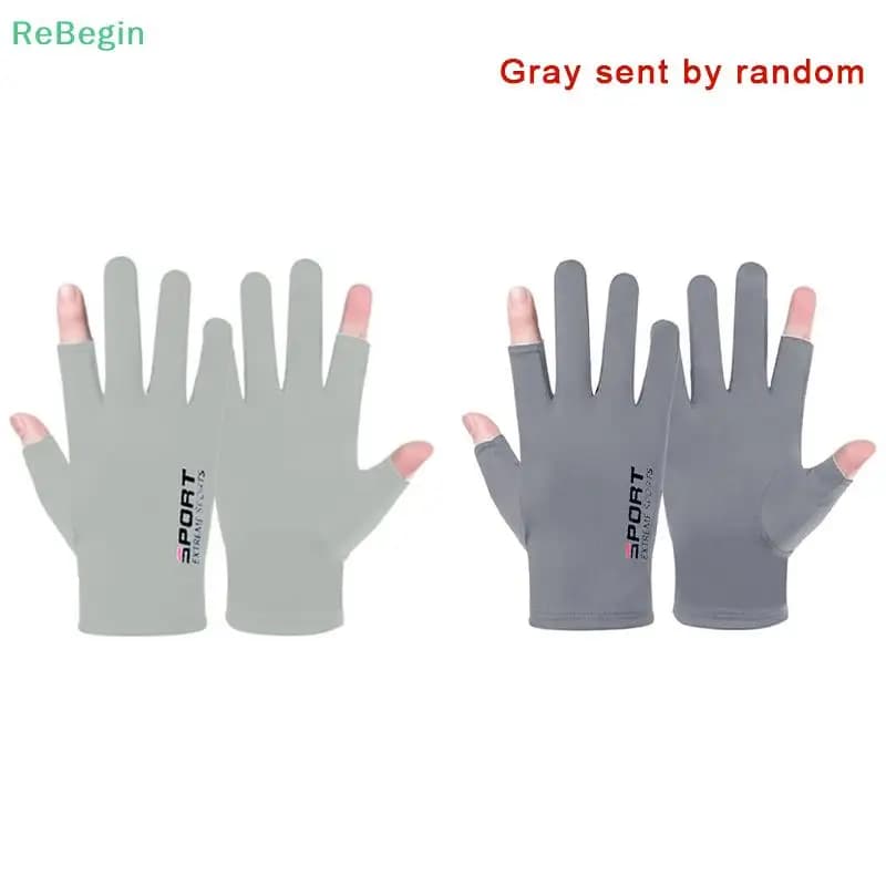 Gants été protection solaire conduite homme - Soie glacée pêche vélo randonnée respirants