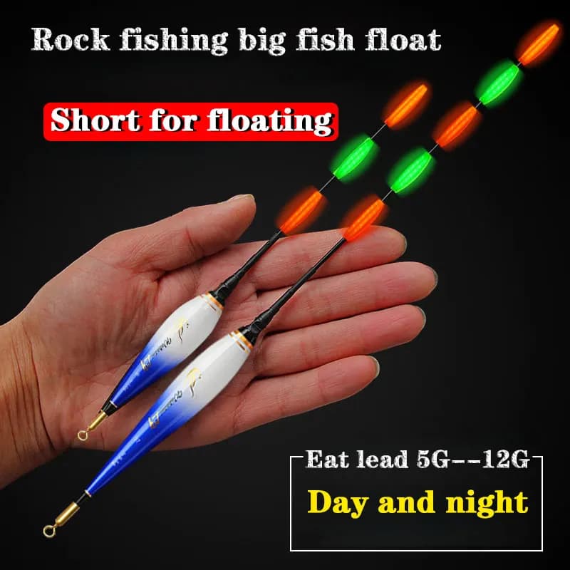 Flotteur de pêche de nuit LED 2 pièces 2025, sensible et lumineux pour la pêche au rocher
