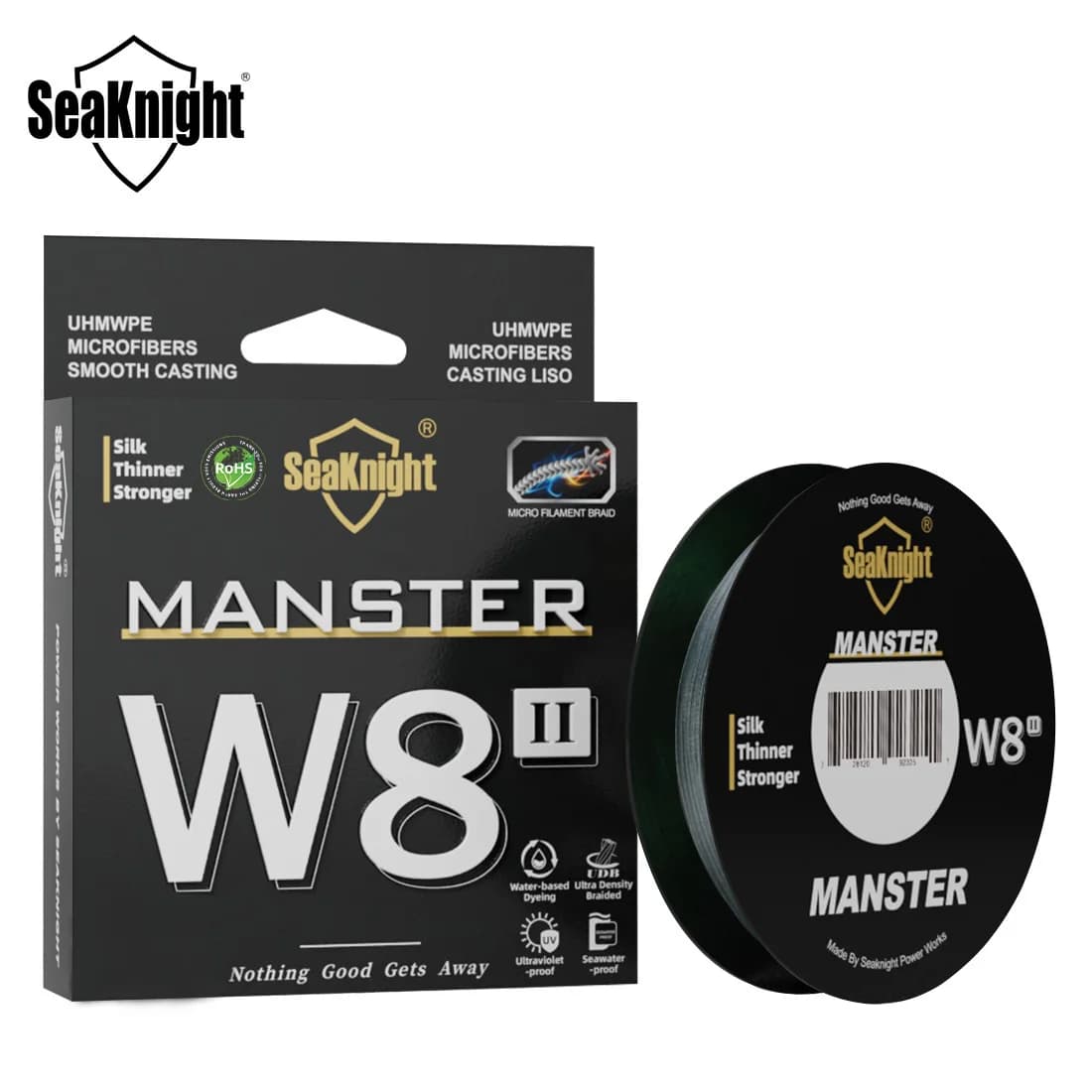 Ligne tressée PE SeaKnight W8 II 500m 8 brins anti-UV étanche pour pêche en mer avancée