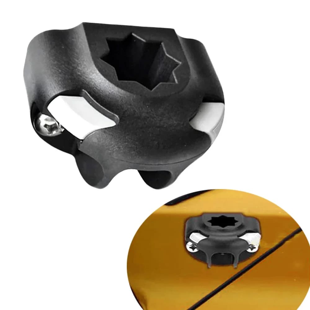 Support de canne à pêche pour bateau et kayak - Monture en nylon et acier inoxydable avec vis