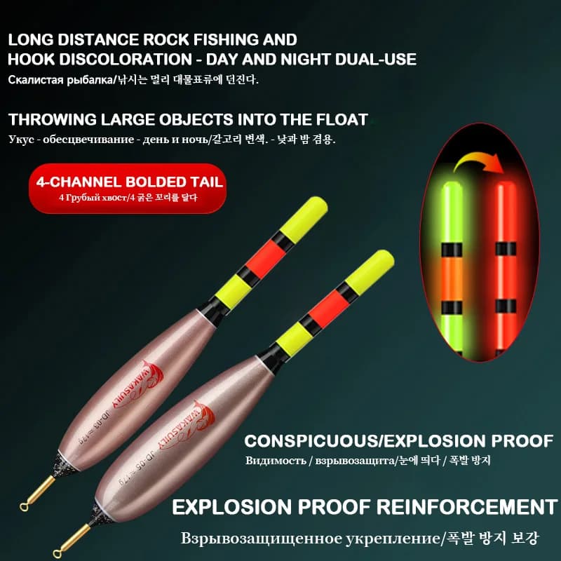 Flotteur Pêche Roche Électronique Lumineux 6.8MM - Détection Gravité Haute Sensibilité - Équipement Pêche Extérieur