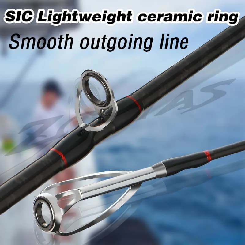 Canne à pêche ROLLFISH Power M Spinning Casting fibre carbone 1.8-2.7m pour bar en eau douce et mer