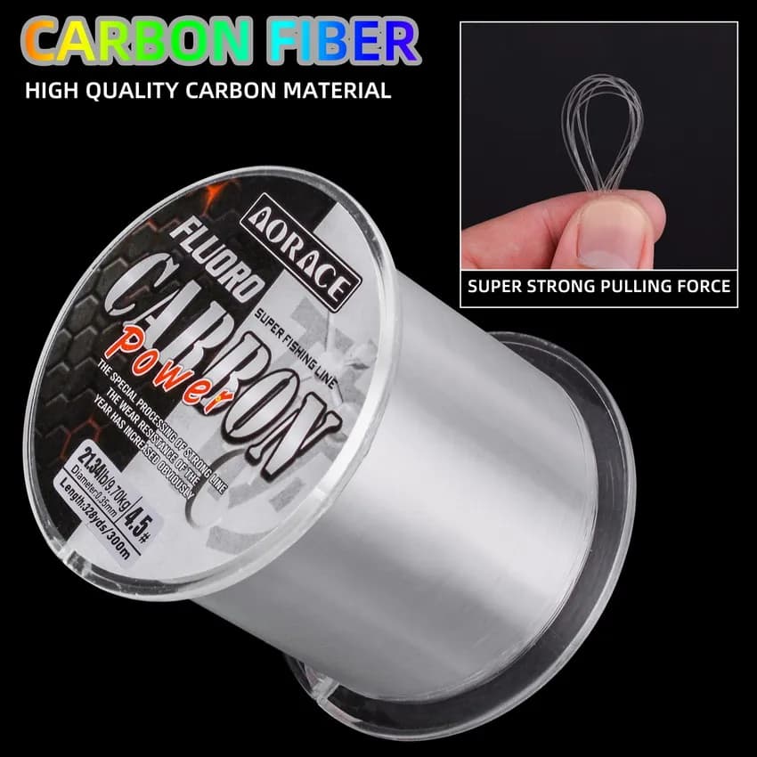 Ligne de pêche fluorocarbone Aorace 300M pour mer, fil nylon japonais 1-15kg, ligne coulante monofilament