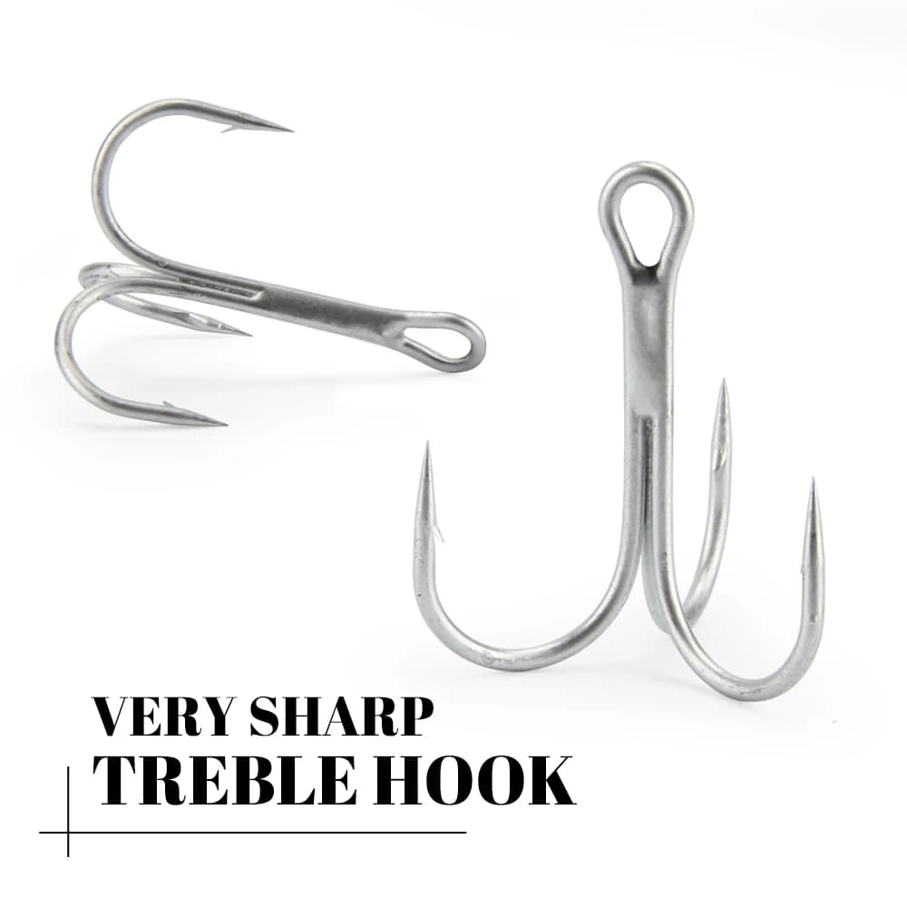 Montage pêche carnassiers avec hameçons triple acier inoxydable 3 pièces pour brochet perche sandre