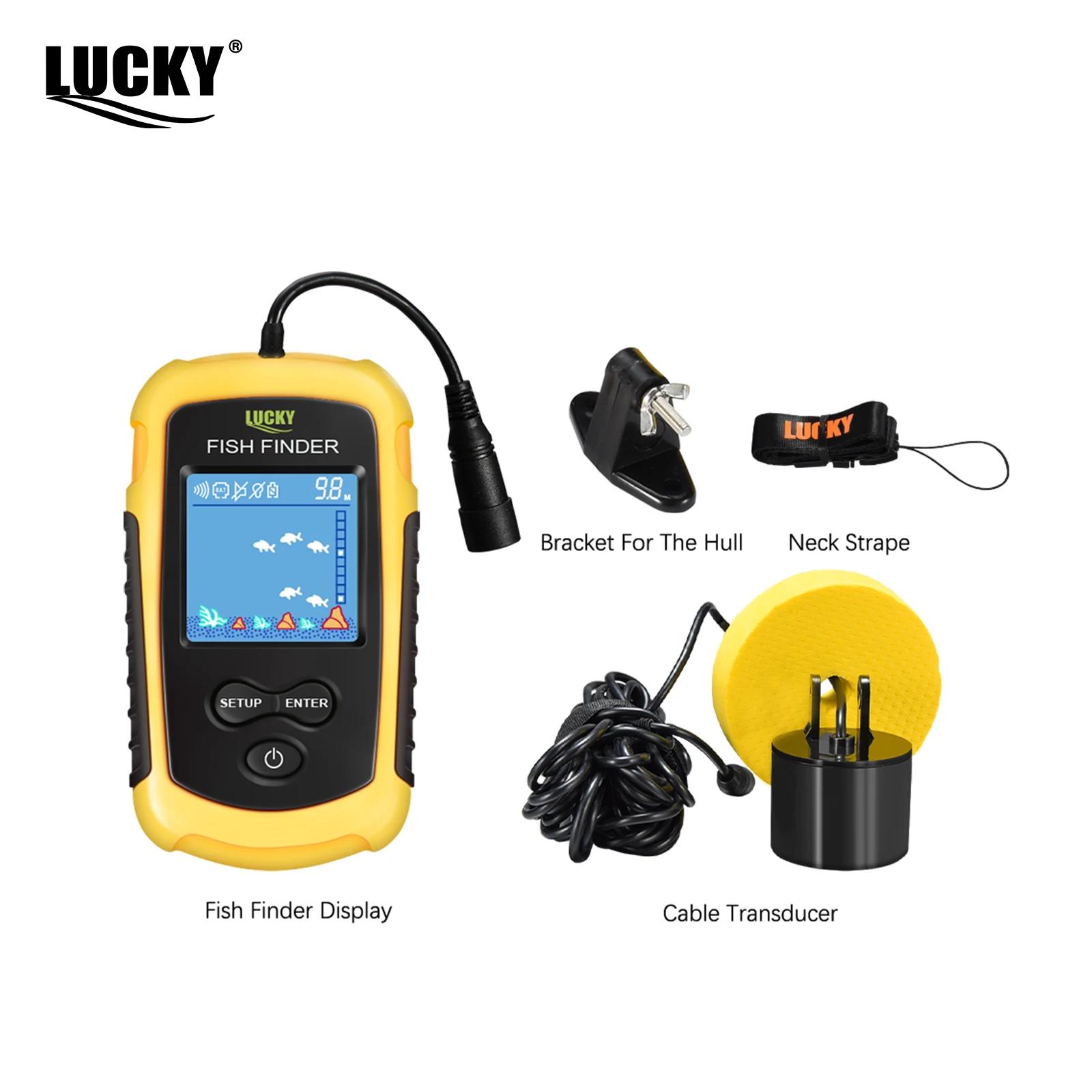 Sondeur de pêche portable FFC1108-1 avec alarme 100M - Échosondeur à couverture sonar 45 degrés