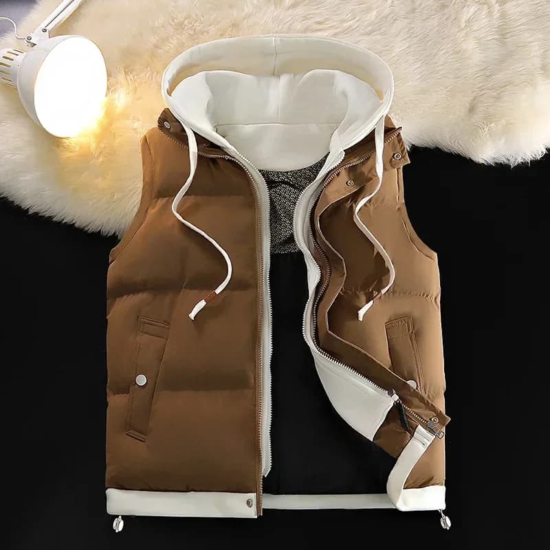 Veste matelassée homme en coton pour automne hiver, doublure chaude et coupe décontractée
