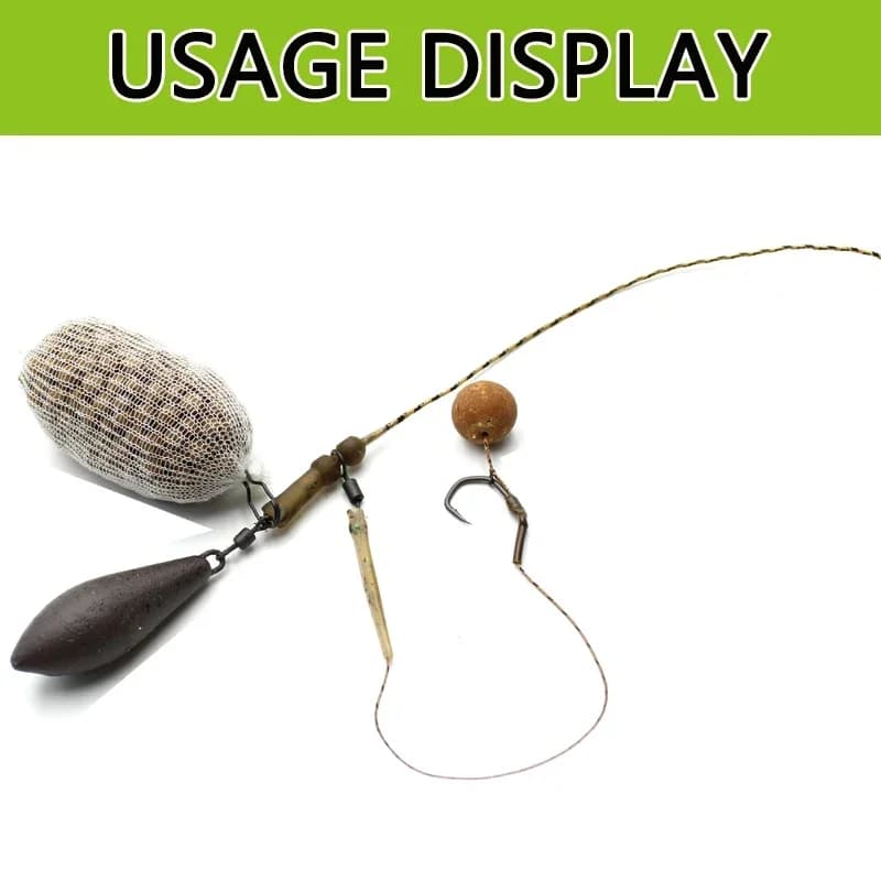 50 pièces accessoires pêche carpe PVA bag link clip quick change - feeder swivels hair rig