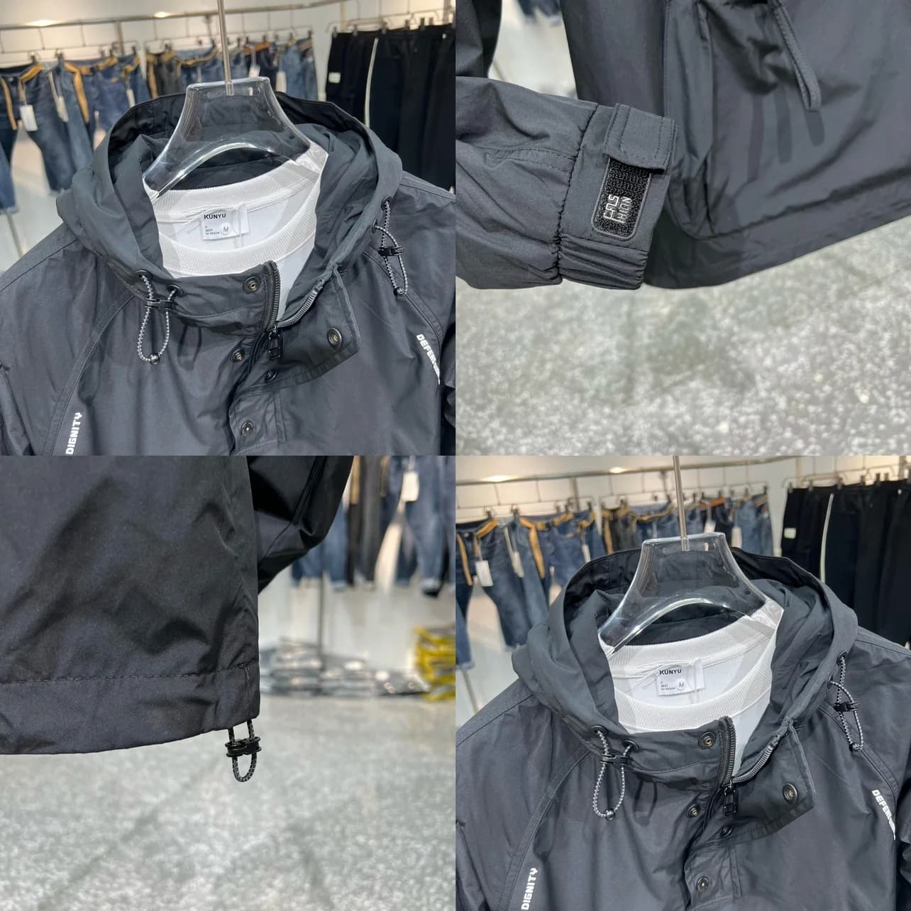 Veste homme à manches longues avec capuche et fermeture éclair - Veste décontractée pour pêche et extérieur