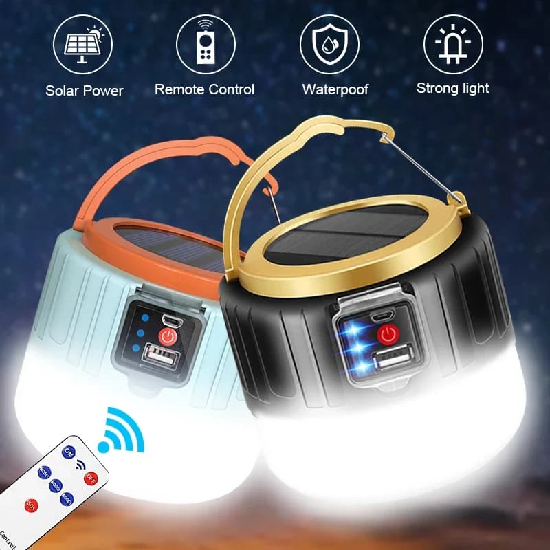 Lampe camping LED étanche rechargeable - Lanterne tente portable éclairage urgence marché