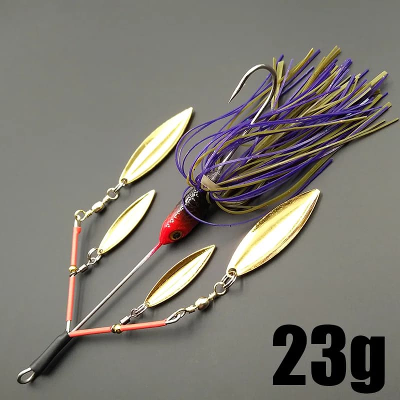 Leurre spinner bait Lunker 23g - Hélice bruyante et vibrations pour brochet, perche et truite