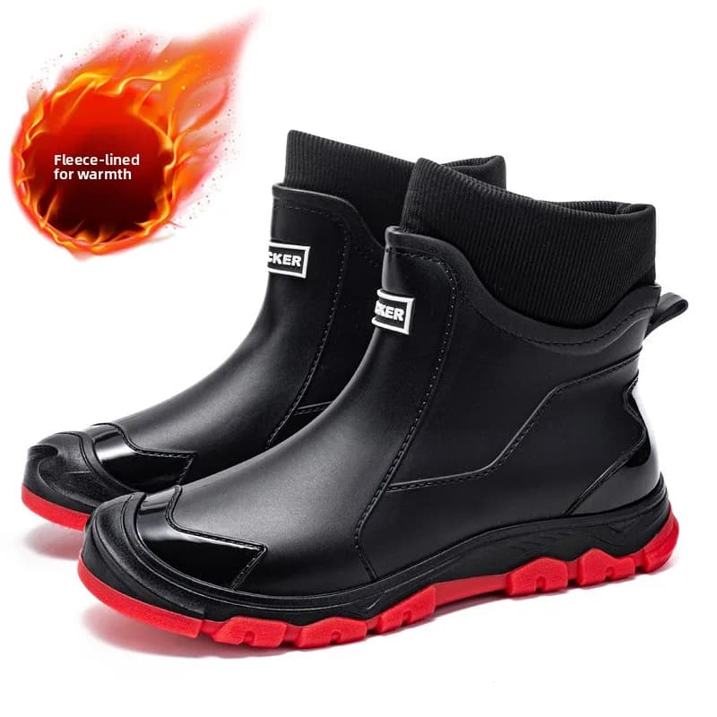 Bottes de pêche courtes imperméables homme grande taille 46-48 antidérapantes résistantes