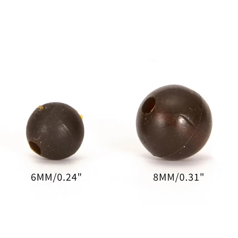 50 perles anti-embrouillages en silicone souple 8mm, perles de blocage pour montage ligne de pêche, set anti-collision